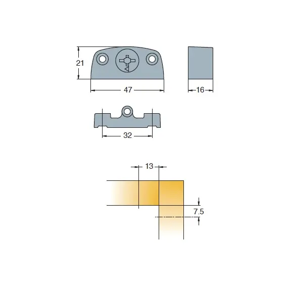 Стяжка угловая пластиковая, белая арт.279-9187-960-00 - 6