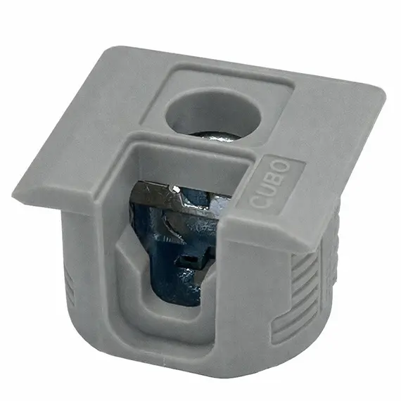 Стяжка полкодержатель, Д20, для плиты 16мм, уст. сверху, серебро арт.172-6975-861