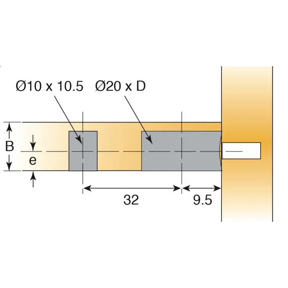 Эксцентрик мебельный распорный с фиксатором Titus System 6 Quickfit-Expando установка сбоку и сверху для плиты 18 мм белый. Арт: 006445-877-001 - 25