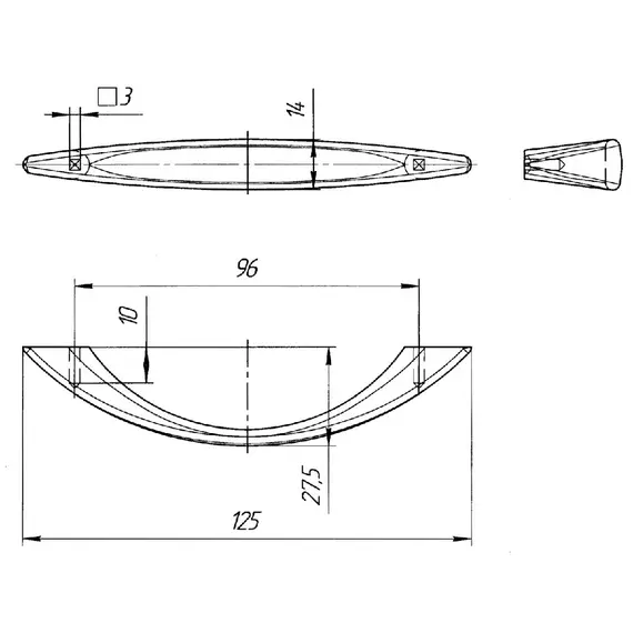 Ручка мебельная скоба Сатин арт.ROY.210811.22 - 5