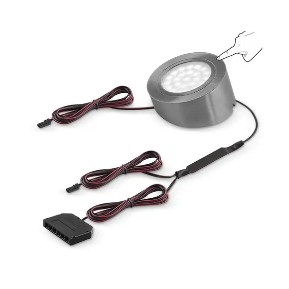 Светильник LED OVAL MASTER со скосом 2,0W 12VDC 6000K, провод 2 м, алюм. матовый арт.OVAL-2W-SD-SK-60K-1M - 25