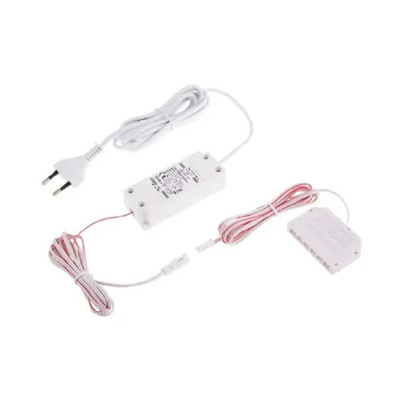 Блок питания LED STANDARD PLUS 12W 12VDC, черный провод 6 м, разветвитель 6 гнезд арт.U12-012-SP-2C0-4W6 - 10