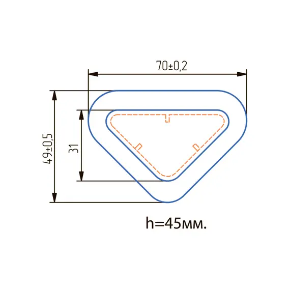 Опора мебельная Кламет высота 45 мм угловая чёрная М/М-45 - 10