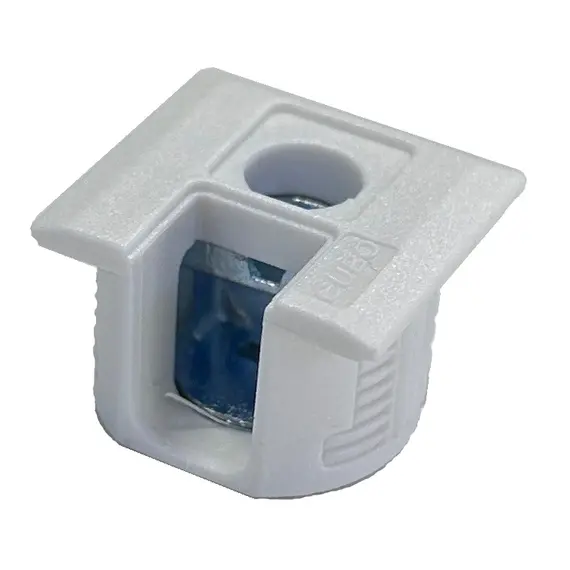 Стяжка полкодержатель, Д20, для плиты 16мм, уст. сверху и сбоку, белый арт.172-6973-877