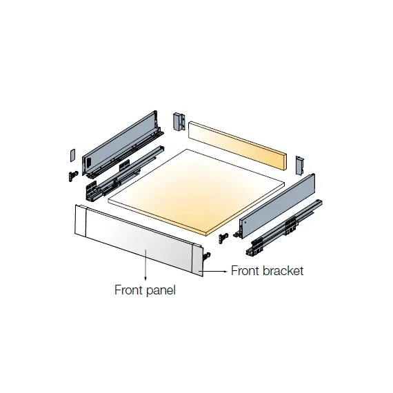 Соединитель фронтальный для ящиков Tekform slimline DW70, антрацит арт.655-8065-185-00 - 4