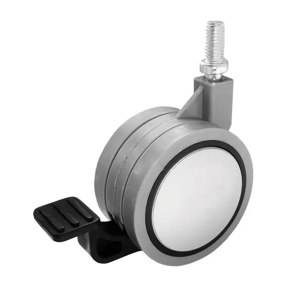 Опора колесная ОК60мм со штыр М8, с тор м/х(ОКП61М.Х/Т)