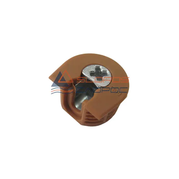 Эксцентрик мебельный распорный Titus System 6 Quickfit-Expando установка сбоку и сверху для плиты 16 мм вишня. Арт: 006435-820-001