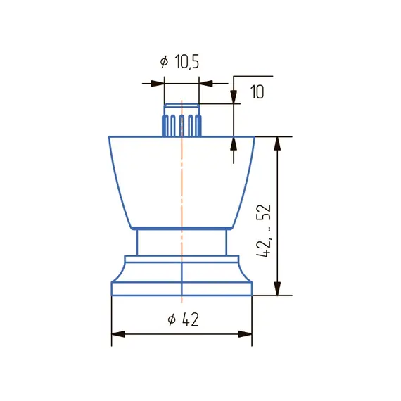 Опора регулируемая ОР 41-КЧ хром мат.- черный - 13
