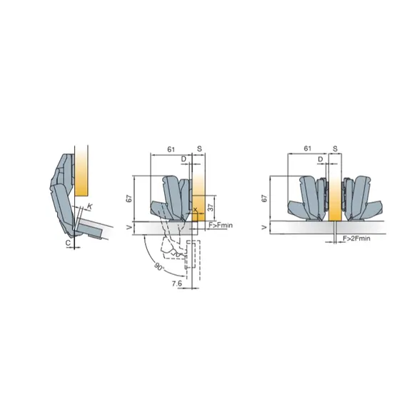 Петля T-Type 170/48/0 мм арт.702-0EL0-054-00 - 20