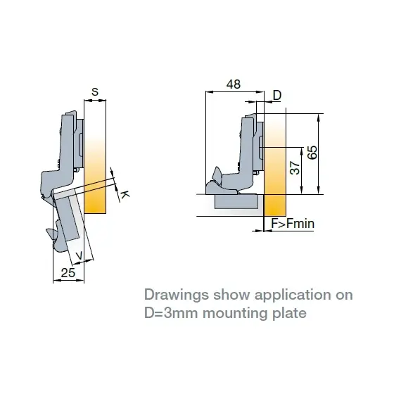 Петля мебельная Titus S-Type i3 110/52/15 мм арт.242-0999-054-00 - 22