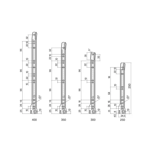 Направляющие роликовые, 250 мм, цвет белый арт.601-0825-877 - 5