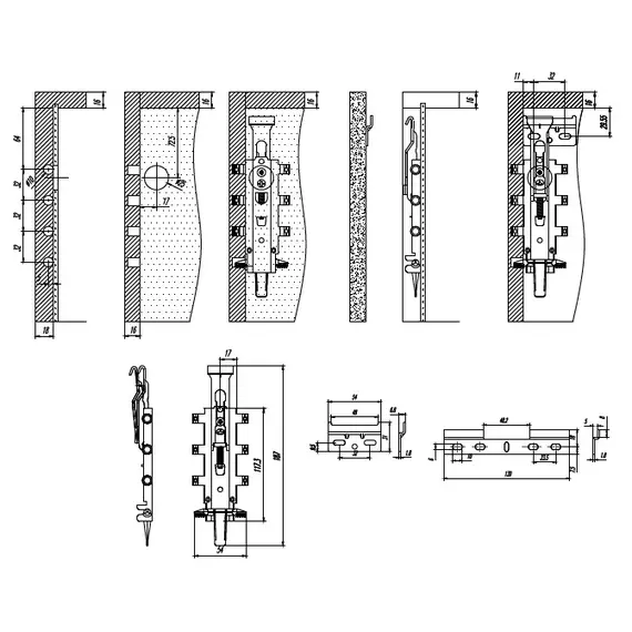 Шина 2 шт, серия 144, сталь, цинк, компл арт.144-5400-Z - 2