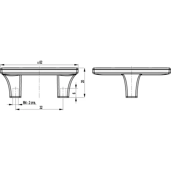 Ручка для мебели кнопка Валмакс FM-104 032, 32 мм, старая медь/кристалл. - 2