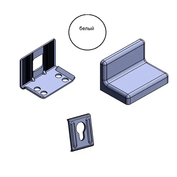 Навес шкафа без винтов белый, промупаковка арт.145.0099.01 - 4