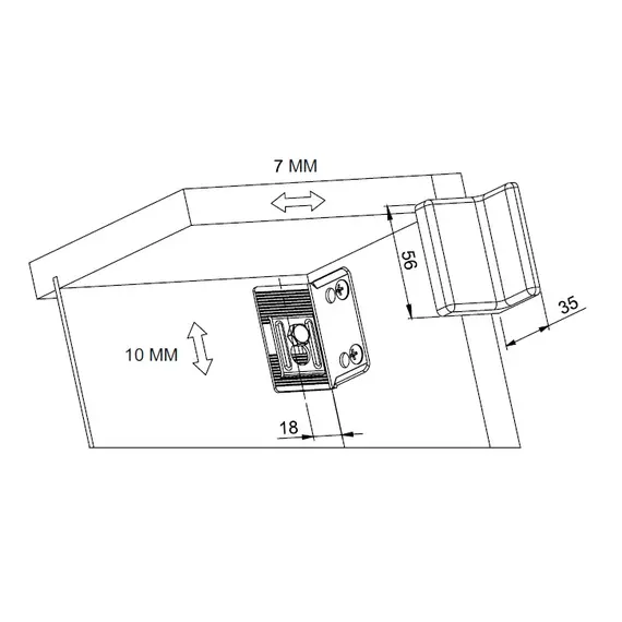 Навес шкафа без винтов серый, промупаковка арт.145.0099.06 - 4