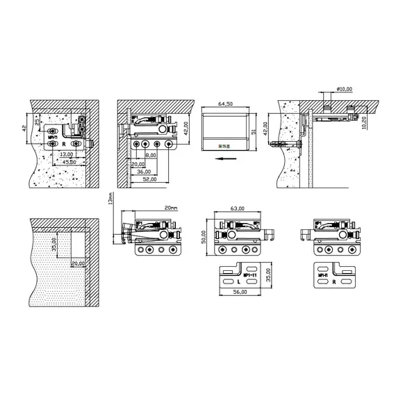 Навес забивной, 2 шт, серия 156, сталь, цинк, компл арт.156-8965-Z - 2