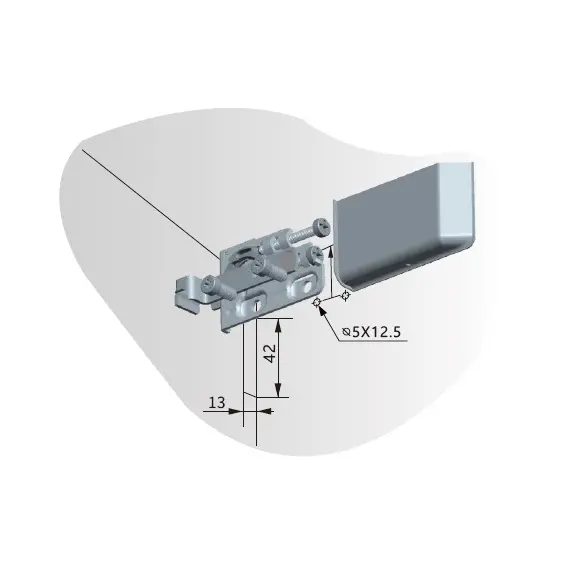 Навес для кухонных каркасов, в комплекте П+Л + 4 винта, сталь, цинк арт.345-720720-Z - 2