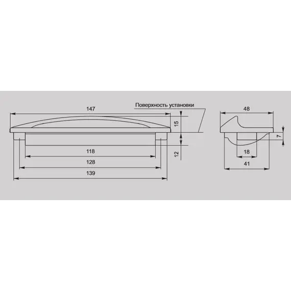 Ручка ракушка для мебели Валмакс FR-007 128 Cr, 128 мм, хром глянцевый светлый (ТЗ). - 18