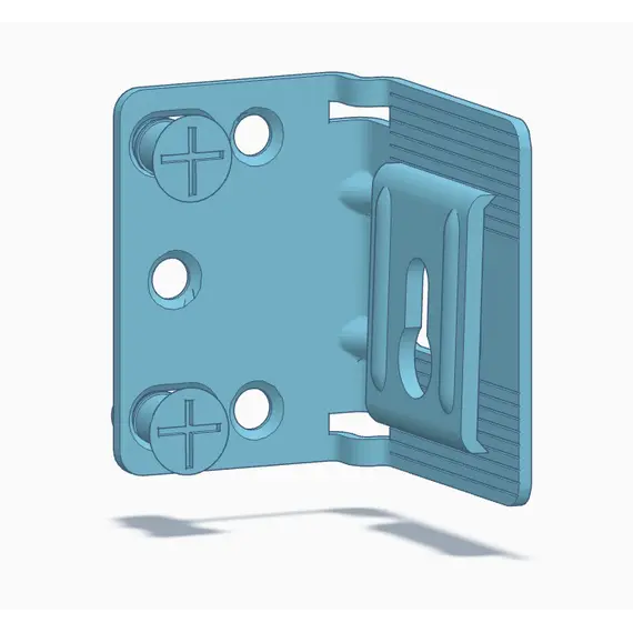 Навес 345, компл. 1шт навес, 1шт планка, 1 шт заглушка, 2шт винт, сталь и пластик, коричневый арт.345-448000-K1-831 - 6