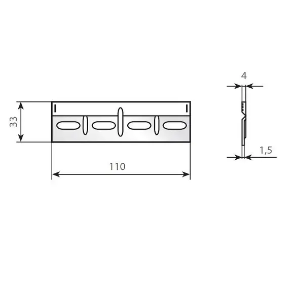 Ответная планка Scarpi-4 двойная (аналог) арт.ANLG.SCAPRI-4 - 1
