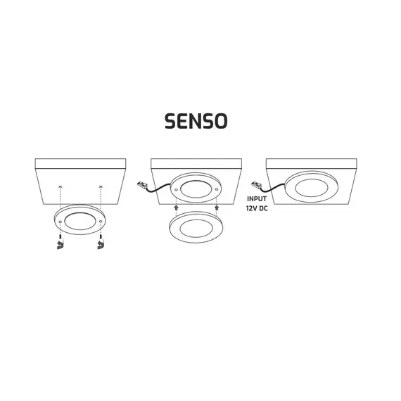 Комплект светильник LED (SENSO 2 шт., SENSO MASTER 1шт.) 4000К, блок питания арт.ZSENS-M-3P-AL-40K-01W - 46