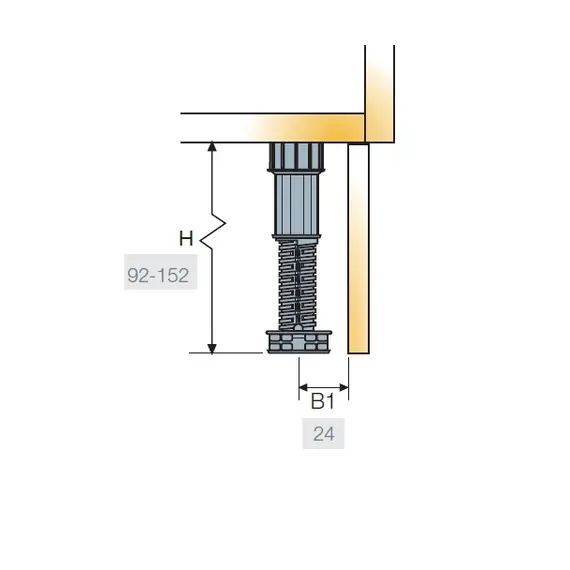 Опора мебельная регулируемая арт.002549-835-001 - 12