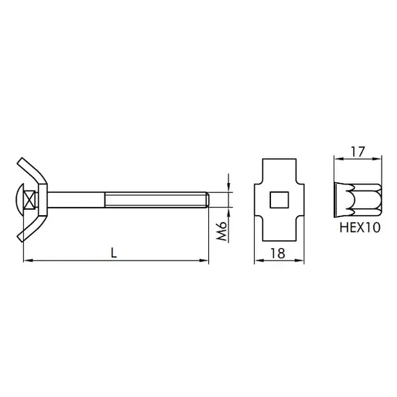 Соединитель столешницы М6 х 65 мм, арт.665.0650.40 - 7