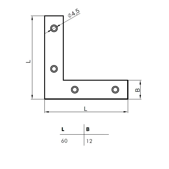 Уголок 60х60х12 арт.222.0600.40 - 9