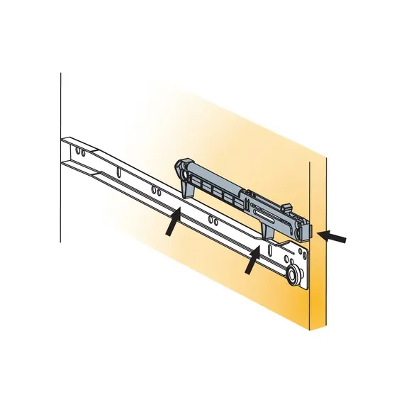 Демпфер мебельный Titus Titusoft WD для деревянных ящиков. Арт: 973-0X35-380-01 - 53