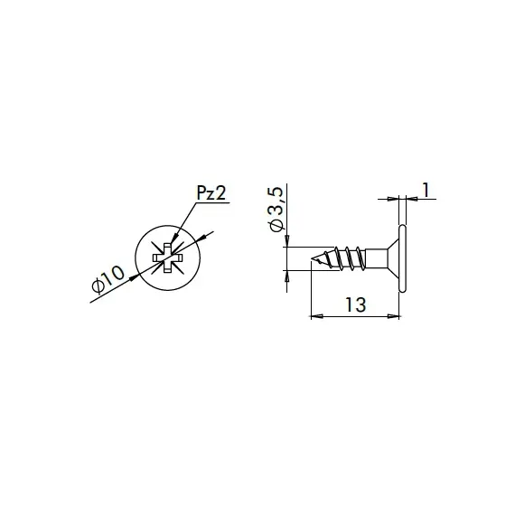 Пластина для магнита 10х1 мм с резьбой арт.971.SF00.50 - 5