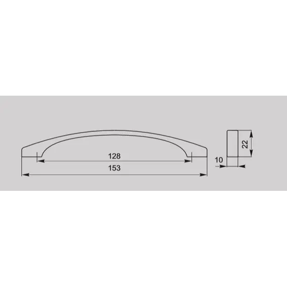 Ручка скоба для мебели Валмакс FS-056 128 Cr, 128 мм, хром глянцевый (ТЗ). - 7