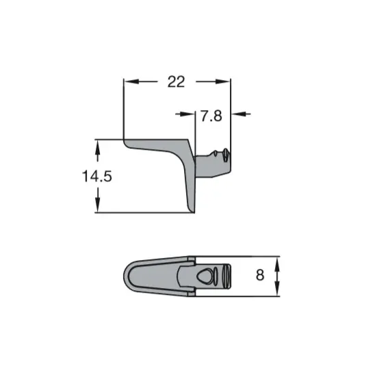 Полкодержатель Titus без шипа арт.001911-847-300 - 4