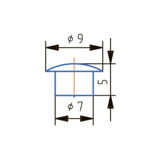 Заглушка D=7 мм (груша) - 8