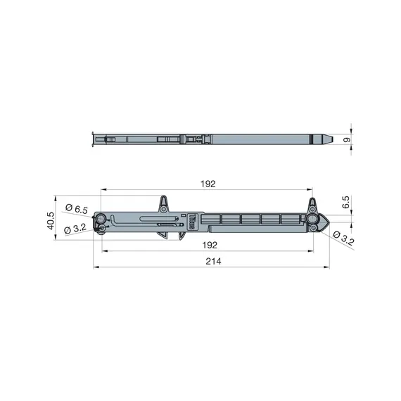 Доводчик (демпфер) мебельный Titusoft WD для деревянных ящиков (комплект) арт.973-0X35-380-K2 Titus - 50