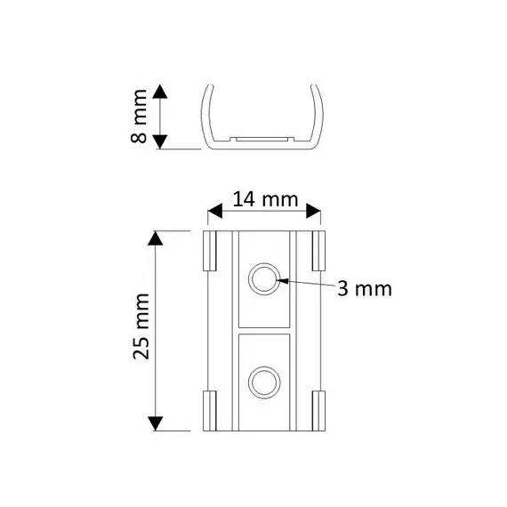 Крепление для выключателя WYL-IR-S01-24W черный арт.OP2-UCHWYT-S01-C-01 - 24