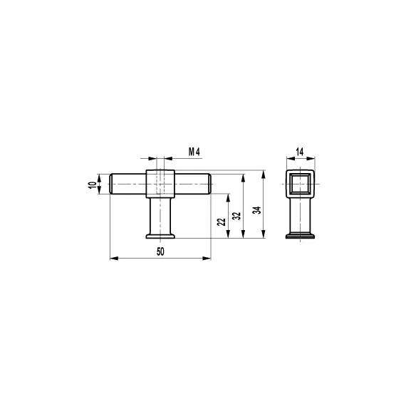 Ручка-кнопка FM-127 000 т-серый шагрень №2 арт.FM-127 000 - 8
