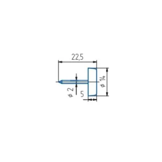 Подпятник Гвоздь D=14 мм (черный) - 2