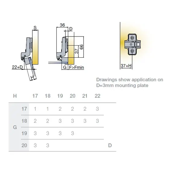 Петля S-Type для алюм. профиля 110/28/15 мм Арт: 950-0T52-050-ST - 11