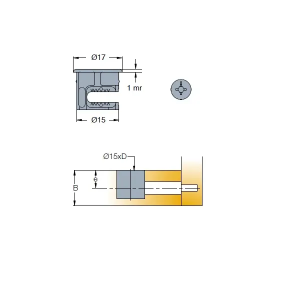 Эксцентрик мебельный Titus System 5 CAM 2000 для плиты 16 мм. Арт: 005658-847-300 - 2
