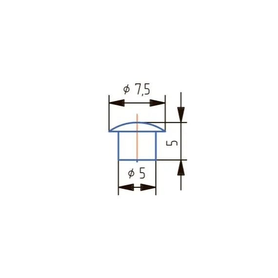 Заглушка D=5 мм (коричневая) - 3