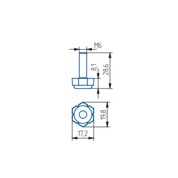 Опора регулируемая Пятка М6 - 23