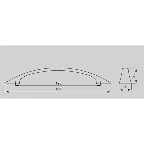 Ручка скоба для мебели Валмакс FS-046 128 Cr, 128 мм, хром матовый (ТЗ). - 8