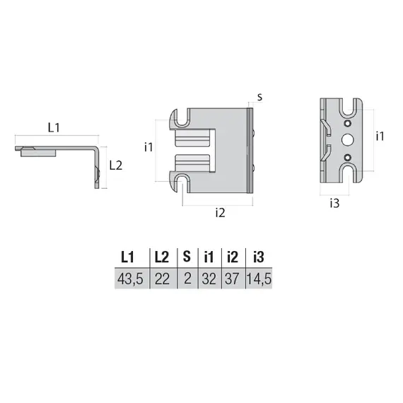 Уголок соединительный для задней стенки, цинк арт.FM20FZ - 27