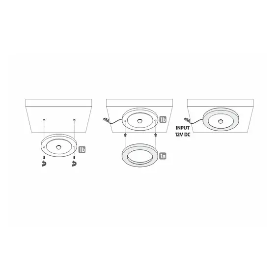 Светильник LED ORBIT PIR 3,0W 12VDC 3000К, провод 2 м, алюминий арт.ORBIT-PIR-AL-60K-01 - 55