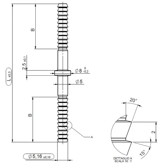 Соединитель фасадов D=5 мм L=69 мм (цинк) арт.590P351069Z - 12
