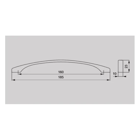 Ручка скоба для мебели Валмакс FS-056 160 Cr, 160 мм, хром глянцевый (ТЗ). - 9