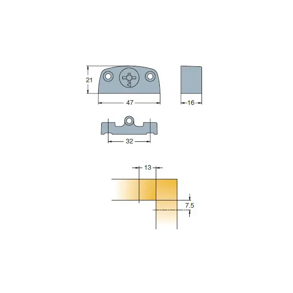 Стяжка угловая пластиковая, черный арт.279-9187-980 - 9