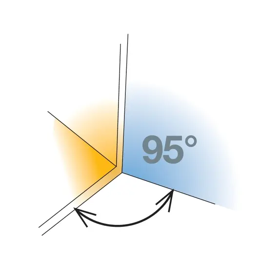 Петля мебельная Titus Miniprimat 90 градусов стеклянных фасадов 95/9 мм. арт.245-0926-850-00 - 7