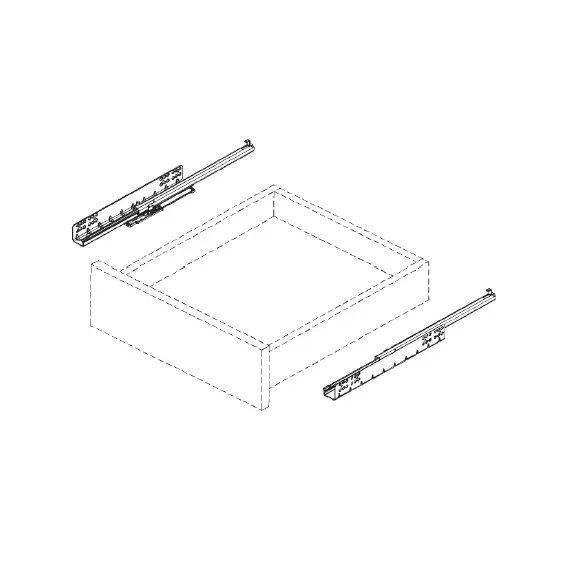 Направляющие скрытого монтажа 3/4 открывание FitClose насадной монтаж 400 мм арт.647-1240 - 24