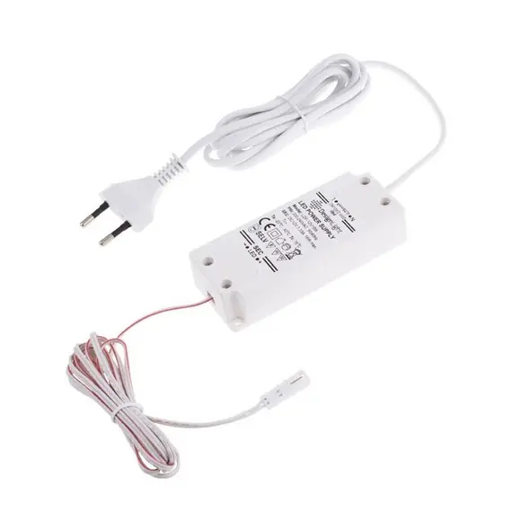 Блок питания LED STANDARD PLUS 16W 12VDC, черный провод 4 м, мини-гнездо арт.U12-016-SP-2C0-201 - 16